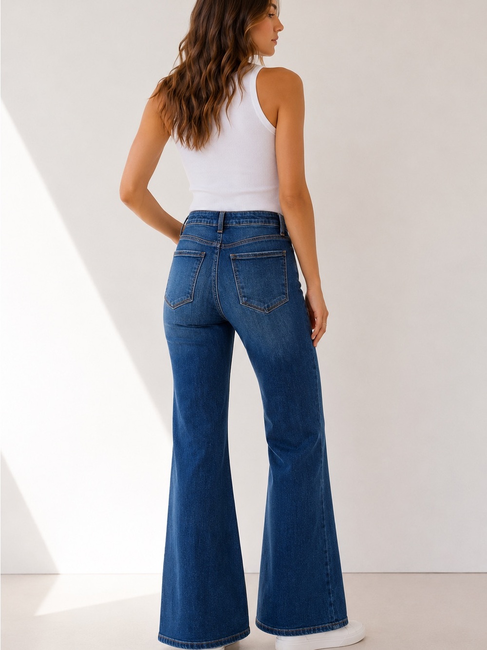Kut from the Kloth High-Rise Wide-Leg Jeans in Dark Blue - Picture 2 of 10